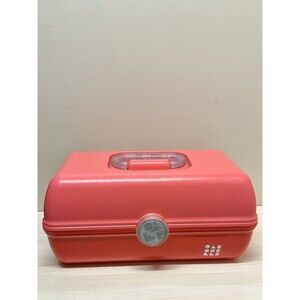 Vintage Caboodles On-The-Go-Girl Makeup Case - Pink/Red GUC!!